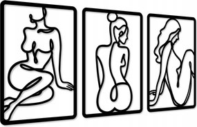 Falikép Áttört Fa Triptichon Fali Dekoráció 120 cm