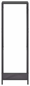 fekete hidegen hengerelt acél tűzifatároló 34x25x100 cm