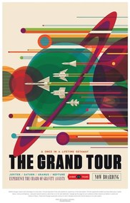 Reprodukció The Grand Tour (Retro Planet Poster) - Space Series (NASA)