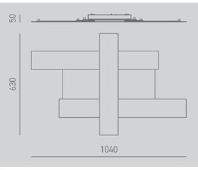 Gea Luce DOHA P G N - LED Mennyezeti lámpa DOHA LED/50W/230V 104 cm fekete