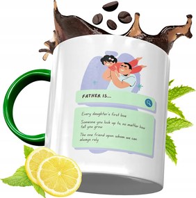 Zöld Bögre Apukának Születésnapi Ajándék fényképes nyomtatással