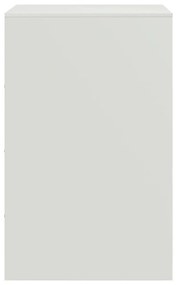 2 db fehér acél éjjeliszekrény 34,5x39x62 cm
