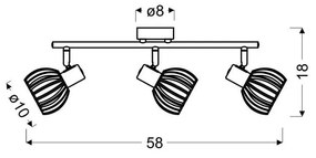 Fehér-natúr színű mennyezeti lámpa ø 10 cm Atarri – Candellux Lighting