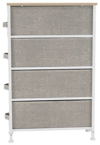 OFELIA szekrény szövet fiókokkal, fehér