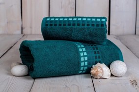 Frottír törölköző deluxe Damian türkiz 50x100cm TiaHome