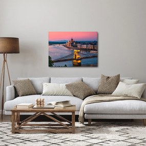 Kép - panoráma a városra, Budapest, Magyarország (70x50 cm)