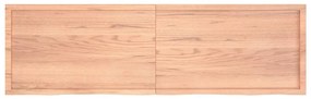 világosbarna kezelt tömör tölgyfa fali polc 200 x 60 x (2-4) cm