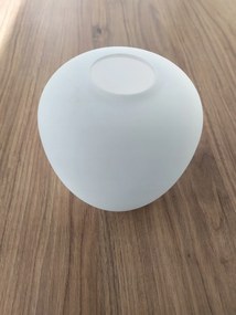 Lámpabúra félgömb nyitott fehér tojás fali lámpa átm. 13cm E27 nagy menetes lámpa