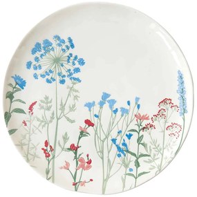 Porcelán lapostányér Mille fleurs blue