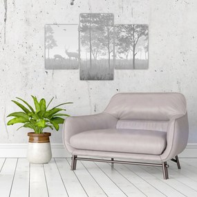 Kép - rét szarvasokkal (90x60 cm)