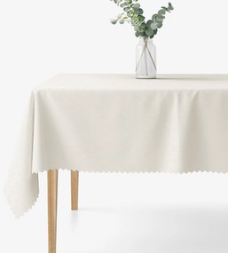 Goldea ünnepi viaszosvászon terítő - tej színű alapon fényes négyzetek 120 x 160 cm