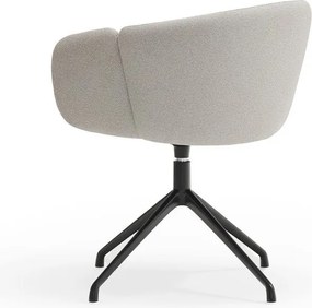 Világosszürke kárpitozott karfás étkezőfotel Add – Teulat