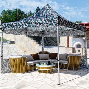 INSTENT PRO Kerti pavilon 3 x 3 m Woodland + 2 oldalfal
