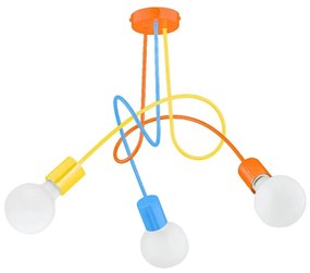 Gyerek felületre szerelhető csillár TANGO 3xE27/15W/230V színes