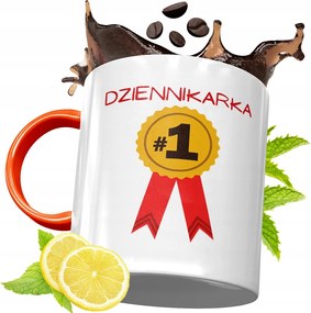 Narancssárga Bögre Újságírónak Ajándék fényképes nyomtatással