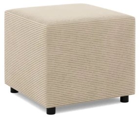 Zeus puff, kordbársony, 50x50, bézs