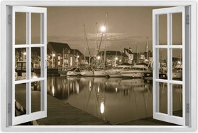 Poszterek 60x40 Kikötő-Fotó szépia