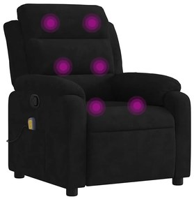 vidaXL fekete bársony dönthető masszázsfotel