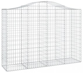 15 db íves horganyzott vas gabion kosár 200x50x140/160 cm