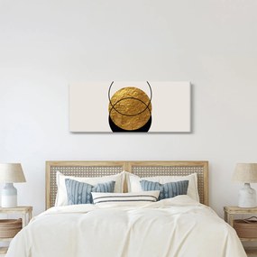 Kép - Absztrakció arany és fehér N⁰2 (120x50 cm)