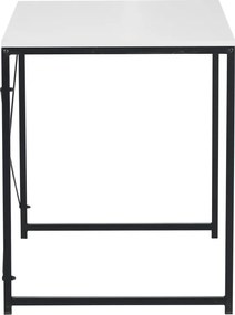 Íróasztal, fehér/fekete, 90x60 cm, MELLORA