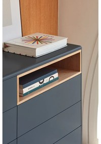 Sötétszürke alacsony komód 120x90 cm Corvo - Teulat