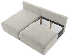 Világosszürke kinyitható-tárolóhelyes sarokkanapé (bal oldali) Kalena – Makamii