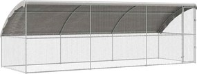 vidaXL Csirkeketrec 3 pcs Ezüst 600 x 200 x 198,5 cm Horganyzott acél