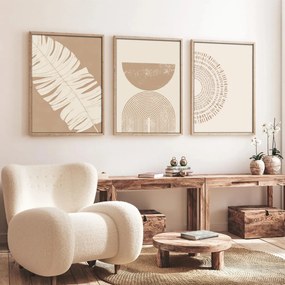 Huhu259 keretezett MDF falikép, 50 x 70 cm, 3 db-os szett