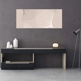 Kép - Bézs színű levelek N⁰6 (120x50 cm)
