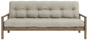 Bézs len kinyitható kanapé 205 cm Knob – Karup Design