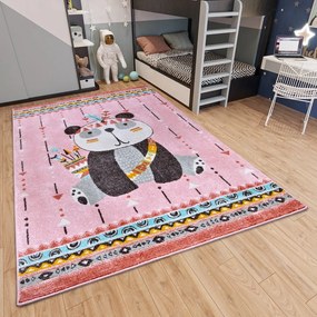 Rózsaszín gyerek szőnyeg 160x235 cm Panda – Hanse Home
