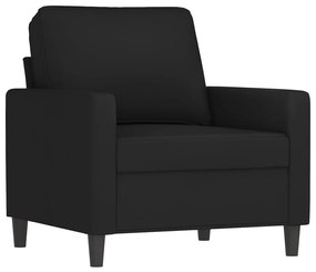 vidaXL fekete bársony kanapéfotel lábtartóval 60 cm