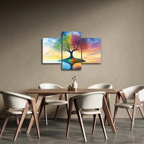 Kép – Évszakok festett fája (90x60 cm)