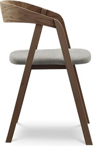 Világosszürke tömörfa étkezőfotel Erika – Makamii