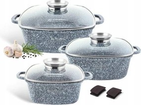 Edénykészlet kerámia bevonattal gránit 6 db-os indukciós