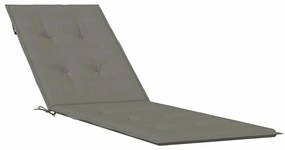 melange sötétszürke szövet nyugágypárna (75+105) x 50 x 4 cm