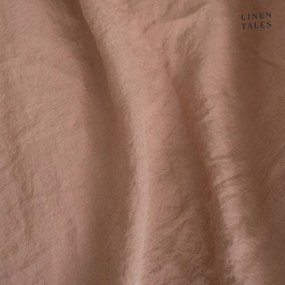 Terrakottabarna len párnahuzat fodros szegéllyel, 50 x 60 cm - Linen Tales