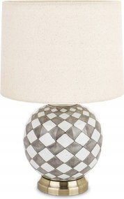 Asztali lámpa glamour kerámia dekoráció sakktábla lámpaernyővel