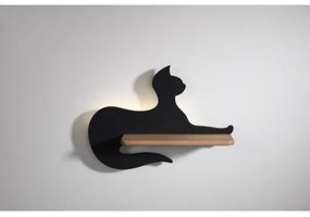 LED gyerekszoba fali lámpa polccal BLACK CAT LED/5W/230V