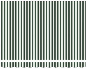 Kézi behúzható napellenző LED-del Zöld és Fehér 300x250 cm
