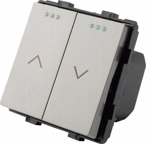 Kapcsoló Függönykapcsoló Redőny Zárható Szürke Luuna keret modul