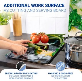 Edzett üveg tűzhely fedőlap szett 2 db-os 30x52 cm Mojitos – Wenko