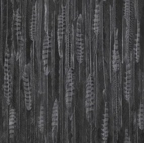 Vinyl tapéta flizelin tollak grafitszürke Bn fényes 10 m