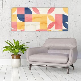 Kép - Absztrakció retro mintákkal (120x50 cm)