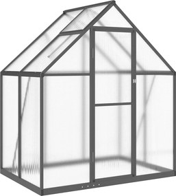 vidaXL antracitszürke alumínium melegház alapvázzal 169 x 114 x 195 cm