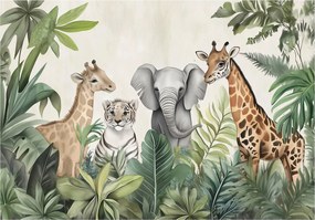 Gyerek Fotótapéta Állatok Dzsungel Tapéta Gyerekszoba 200x140