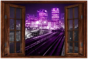 Poszterek 120x80 Lila felhőkarcolók