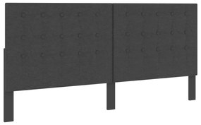 sötétszürke szövet steppelt fejvég 200 x 200 cm