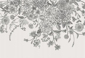 Dekoratív fotótapéta falra Könnyű összeszerelés Virágmintás 152x104 Ragasztó